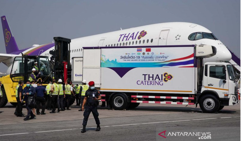 Kedatangan Perdana Vaksin Sinovac di Thailand